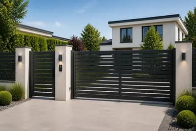 Gartenpforte und Tor aus Aluminium