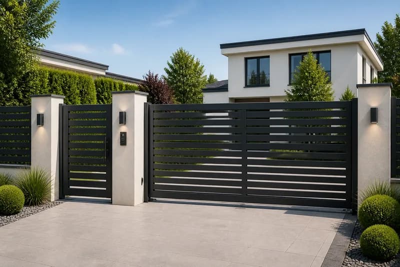 Gartenpforte und Tor aus Aluminium